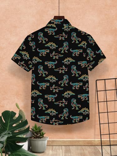 Image of HELLCAT Yellow Trendy Regular Fit Printed Causal Shirt for Boys