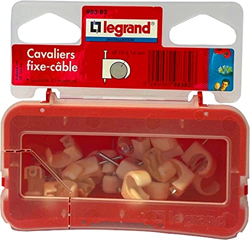 Legrand LEG98382 20 Flexible Cable Clips Multifix Cable Diameter 10 to 14 mm Grey, White, 10-14mm - Image 2