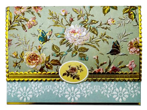 Image of Poster Foundry Set of 3 - Garden Butterfly Boxed Note Cards by Carol Wilson. 10 embossed 4x5 Die-Cut Notecards and Matching Envelopes in Decorative Gift Box with Magnetic Flap. NCP2363