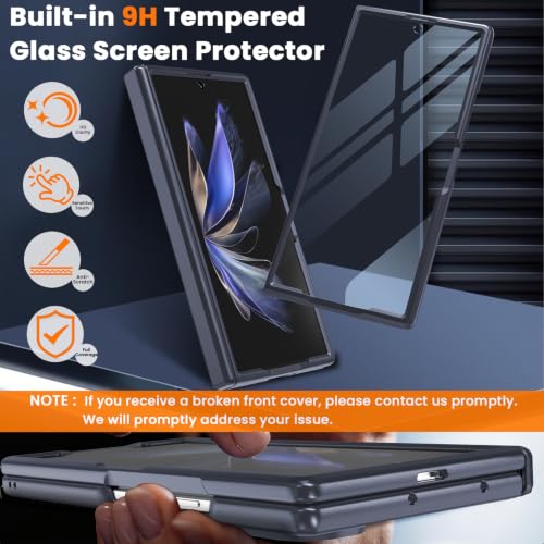 Image of WRJ for Samsung Galaxy Z Fold 8 Ultra Case Built-in Screen Protector,Blue
