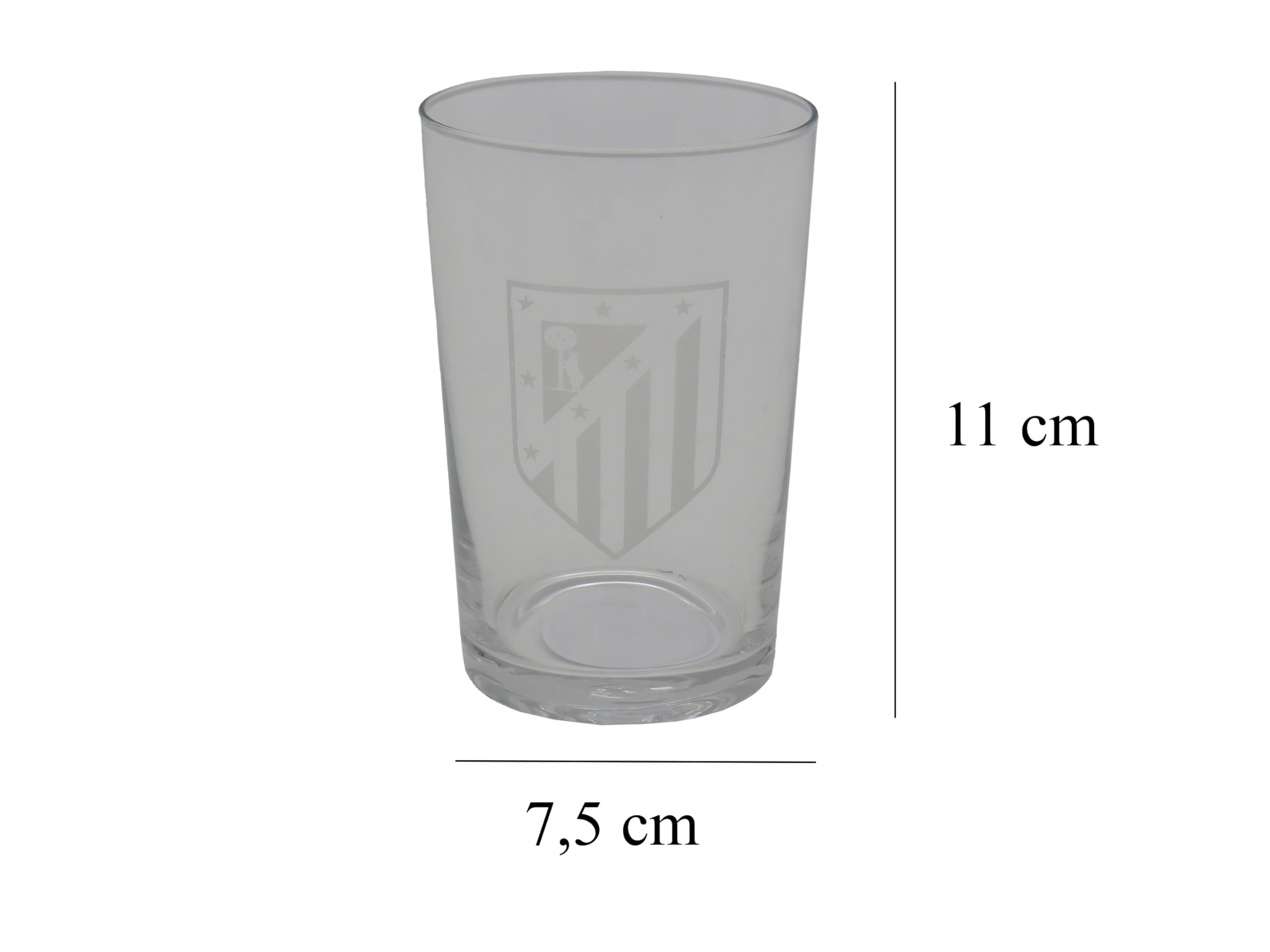 CYPBRANDS Atlético de Madrid Bicchiere da acqua resistente lavabile in lavastoviglie adatto microonde Prodotto ufficiale