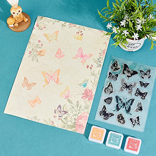 Globleland DIY-WH0167-56-05-US19 Beautiful Butterfly Clear Stamps Silicone Stamp Cards thumb #3