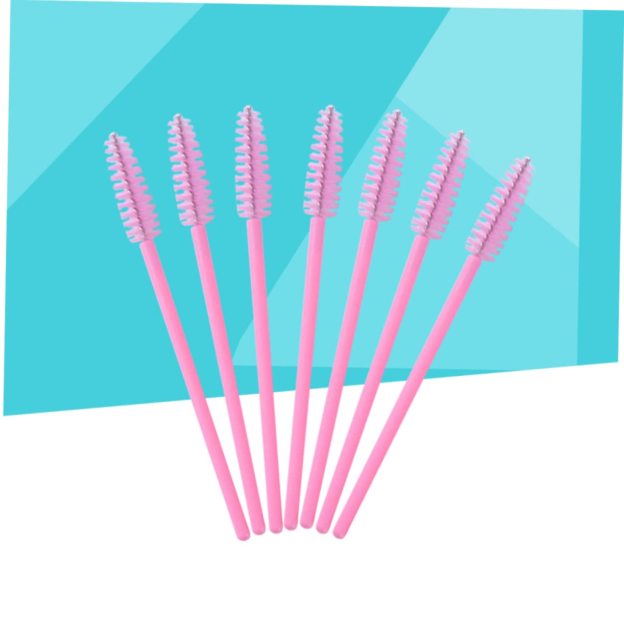 OSOLADY 50pcs Pink Solid Handle Disposable Mascara Wands for Separating Lashes Easy to Use Makeup Brushes