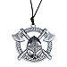 NICEWL Odin Krähenamulett Halskette-Slawisches Irland Nordische Mythologie Maske Anhänger, Schwert Axt Schild Wikinger Mann Körperschutz Symbol Leerer Kreis Anhänger,Silver,50cm