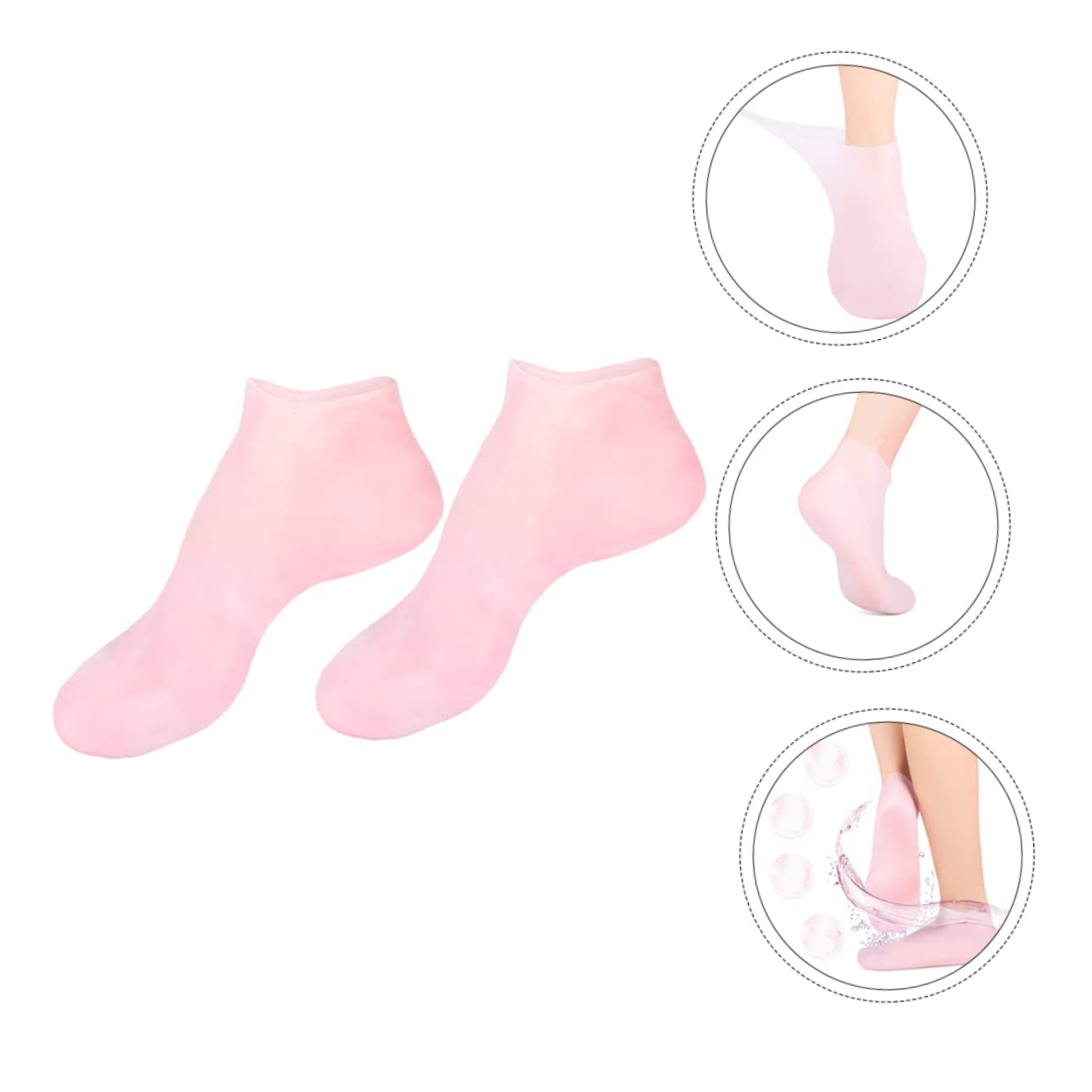 minkissy 3 Pairs Daily Foot Care Moisturizing Socks for Men Elastic and Breathable Anti-Friction