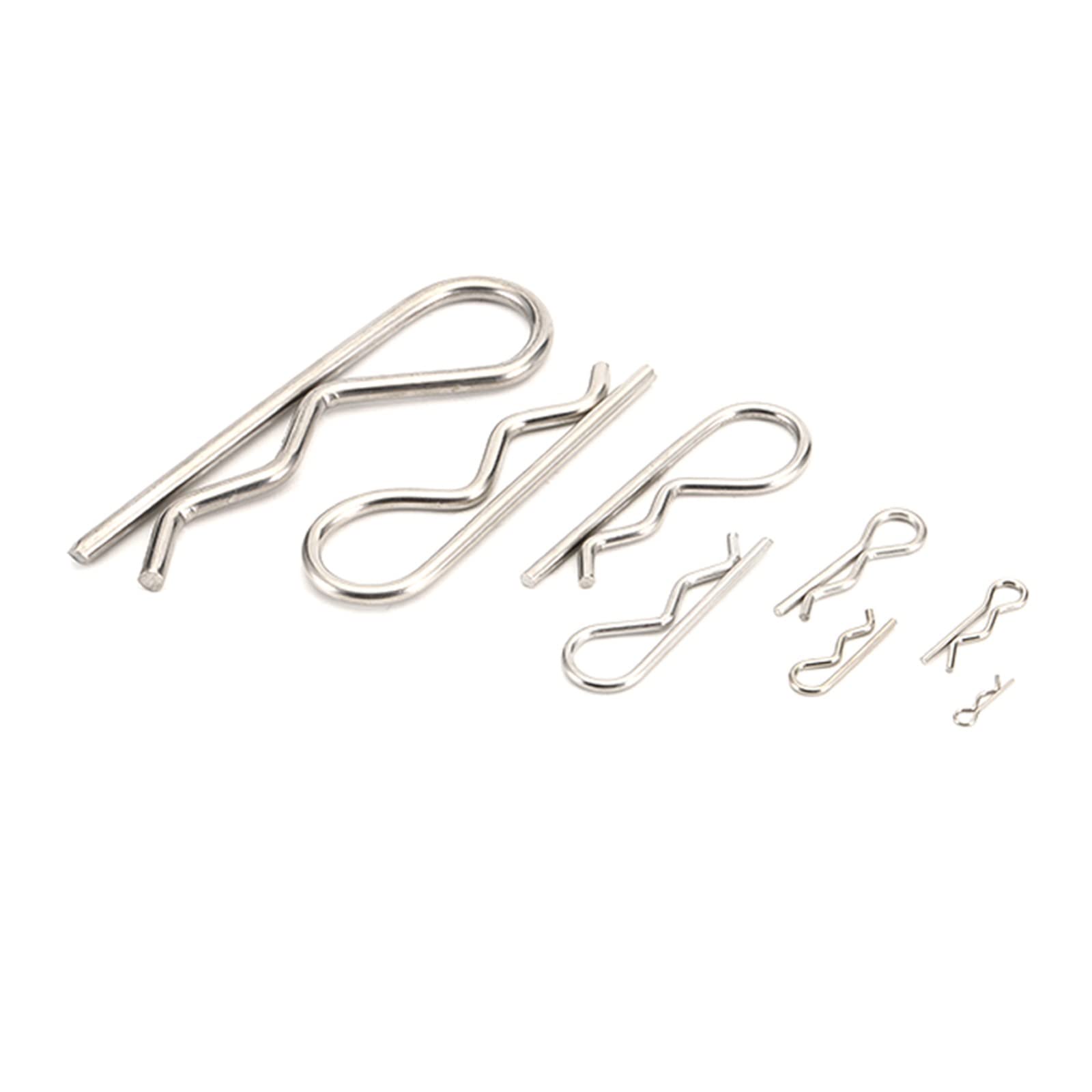 Kit de pasadores de chaveta de resorte de acero inoxidable 304 de 50 piezas