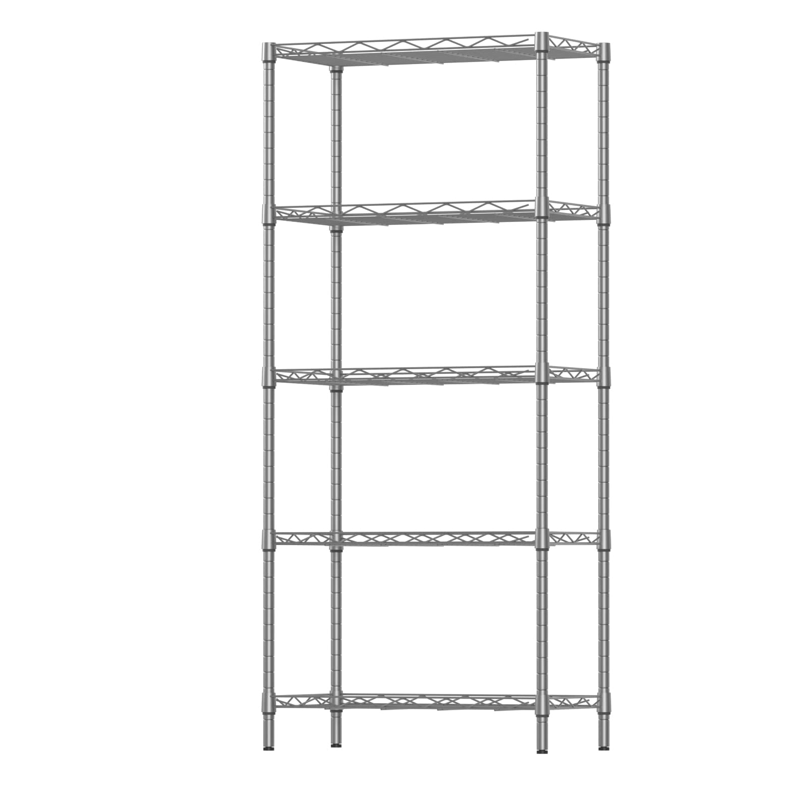 SINGAYE 5 Shelves Storage Shelf Wire Shelf Adjustable Storage Shelving Metal Shelf Unit for Laundry Bathroom Kitchen Office Pantry Room,21.26”W x 11.41”D x 59”H (Silver)