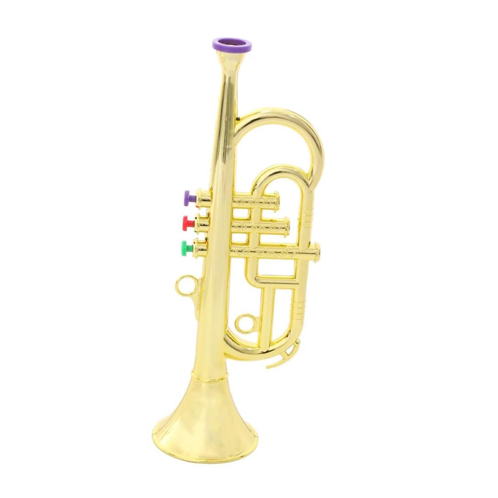 Tromba Per Adulti 1 Strumento A Fiato A Tromba In Plastica Da 34 Cm Con 3 Chiavi In ​​argento O Oro(Gold)