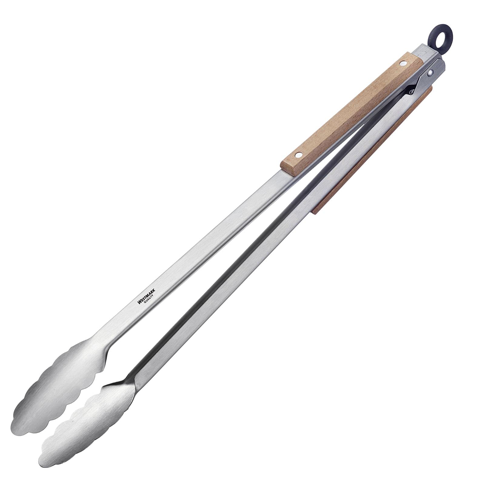 Westmark Pinza per Grigliare e Servire, Con Manici in Acciaio Inox e Impugnature Parzialmente in Legno, Lunghezza: 44 cm, Acciaio Inox/Legno, Classic Wood Maxi, Argento/Marrone, 16292270