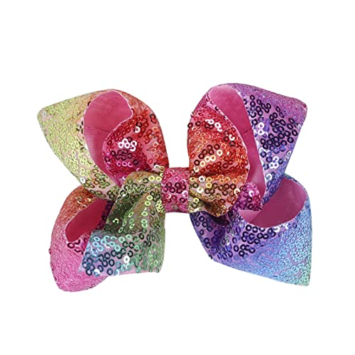 Xansema 5 Inches Sequins Large Bows Alligator Hair Clip Hair Barrettes Accessories for Women Teens Girls Kids