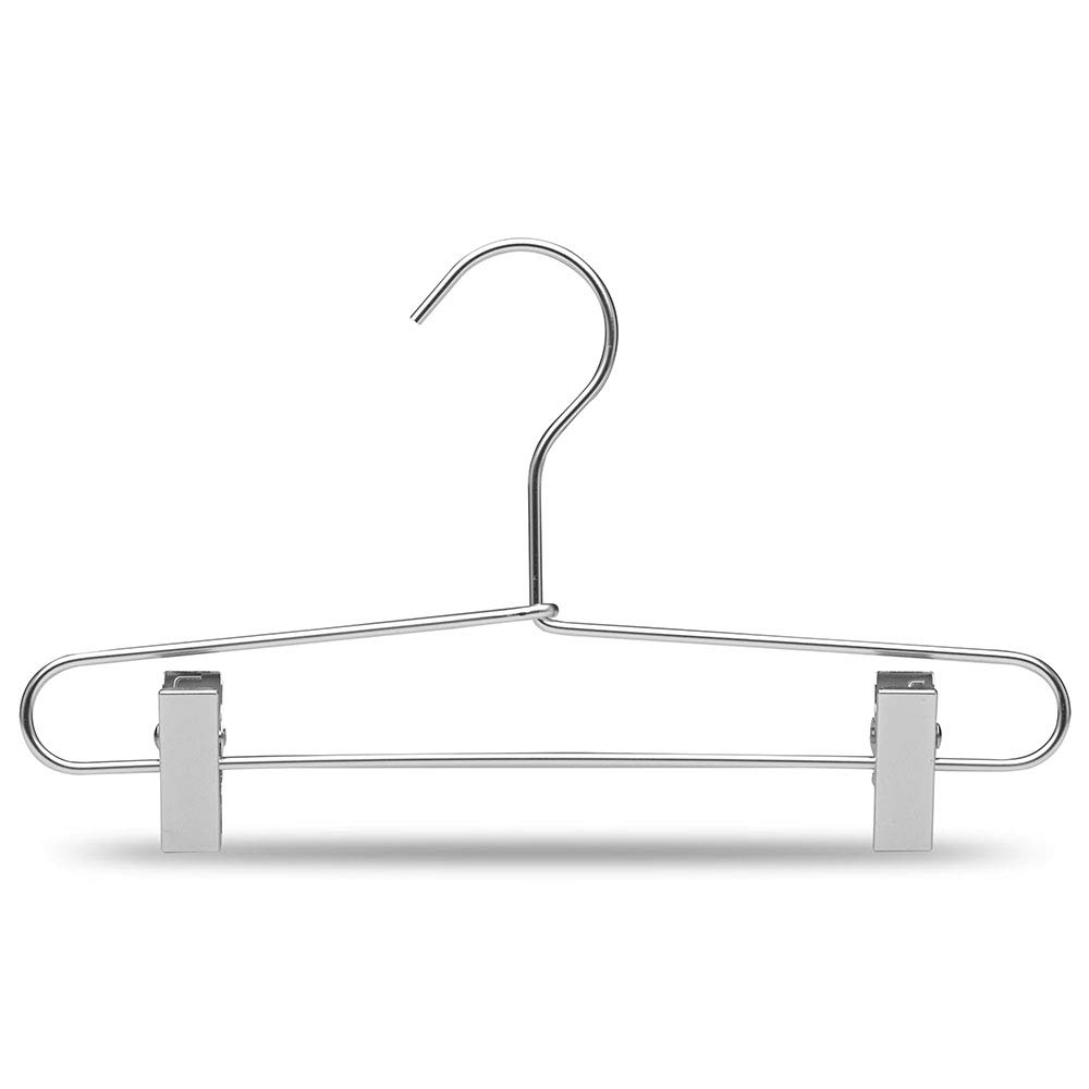 TODO HOGAR Porte Cintre Jupe avec Pinces en Aluminium doré, Noir, Argent et Purpura. 8 et 14 cintres en métal, 32 cm de Long, inoxydables et résistants. Noir