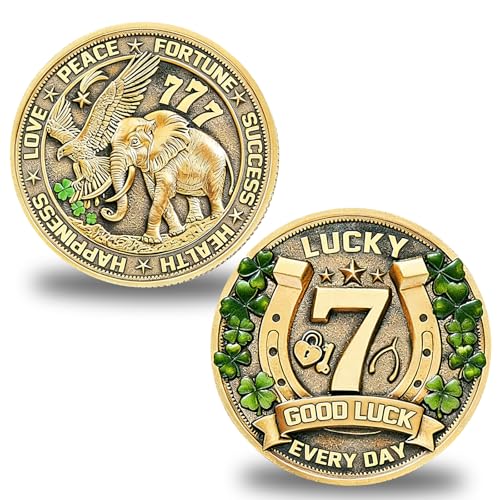 Lucky Charms Good Luck Charms Coin for Lottery Scratcher, Lucky Token with Four Leaf...