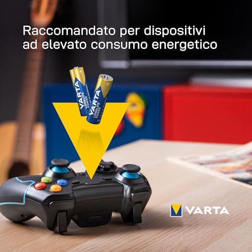 VARTA Pile AA, 10+10 (20 pezzi), Longlife Power, Alcaline, 1,5V, ideale per giocattoli, mouse wireless, torce elettriche, imballaggio riciclato al 90%, Made in Germany - 9