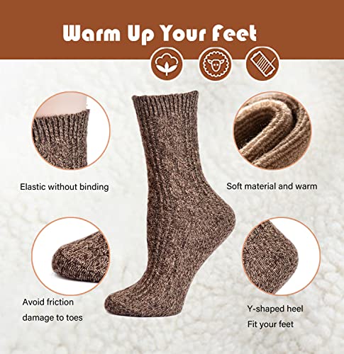 Image of Womens Wool Knit Winter Socks