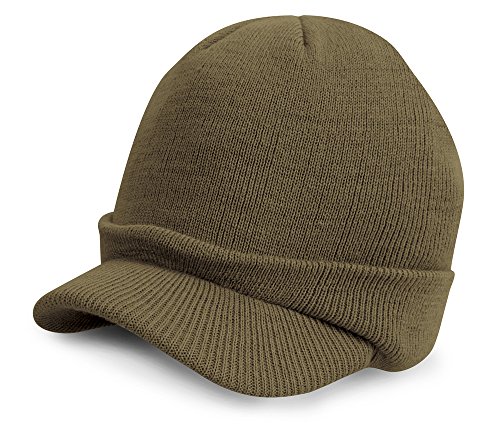 Kids Esco army knitted hat Olive Mash