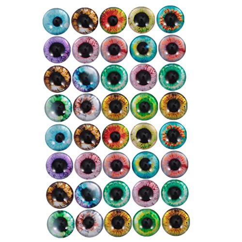 Uonlytech 50 Parches de Vidrio Hemisféricos para Joyería Diy Cabujón de 14 Mm Material de Manualidades Decoración de Joyas 50 Unidades