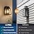 LUTEC Outdoor Wall Light Fixtures, Exterior Waterproof Wall Lantern with Clear Glass Shade, Aluminum Modern Matte Black Porch Sconce Outdoor Lighting for Garage Entryway Yard