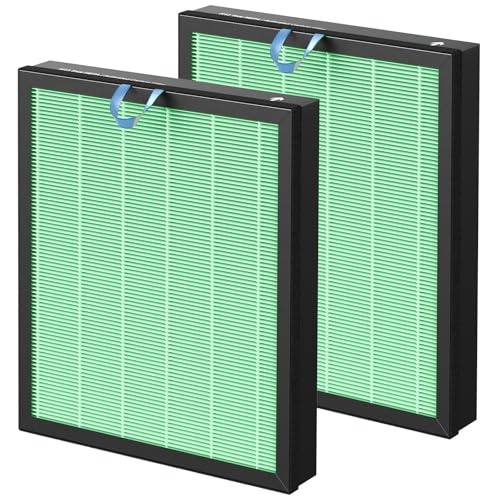 Vital 200S-P Toxin Absorber Replacement Filter for LEVOIT Vital 200S Vital 200S-P Air Purifier, 2-in-1 HEPA & High-Efficiency Activated Carbon, V-ital-200S-RF-TX(LRF-V201-GUS), 2 Pack, Green
