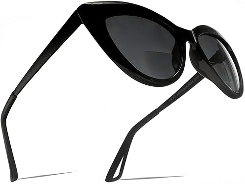 SAMBA SHADES Gafas de sol bifocales de lectura a la moda, ojo de gato, lentes de sol de gran tamaño para mujer