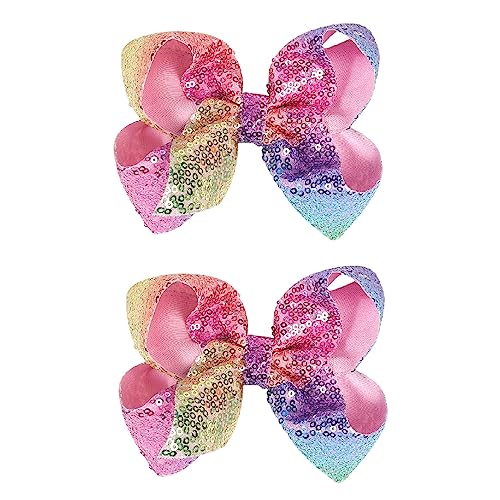 2 PCS Enchanting 5-Inch Fairy Fashion Bow Hairpin: Multicolor Opt...
