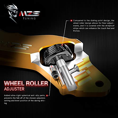 Mzs Gold 7/8 Levers - Clutch Perch Brake Lever Assembly Universal Drum Wheel Adjustable Unbreakable Short Cnc Compatible With Motorcycle Street Mini Pit Dirt Bike Motor Motocross Atv #TOP2