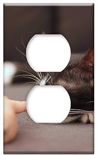 Switch Plate Outlet Cover - Cat Child Cute Animal Pet Little Childhood Happy