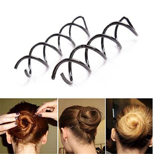 20Pcs Black Spiral Spin Screw Pin Hair Pins Twist Barrette Women Hair Styling Tools for Ladies Girls Hairstyle