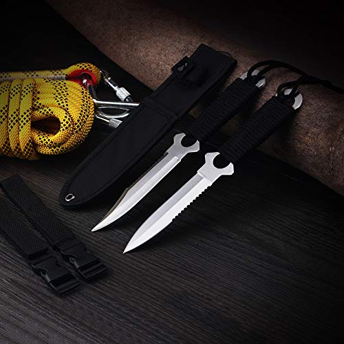 aiGear Dive Knife for Scuba Diving with Leg Strap Sheath Stainless Steel Blade Knife with Nylon Rope Handle Hiking Camping Hunting Fishing Indoor Outdoor(DK002) - Thumbnail 7