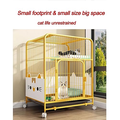 Cage à chat métallique blanche grand format pour intérieur et camping
