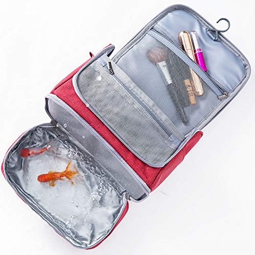 Miniatura 5 de Bolsa de aseo para colgar de viaje, organizador de aseo, bolsa de cosméticos para hombres y mujeres, gran bolsa de maquillaje impermeable, kit de
