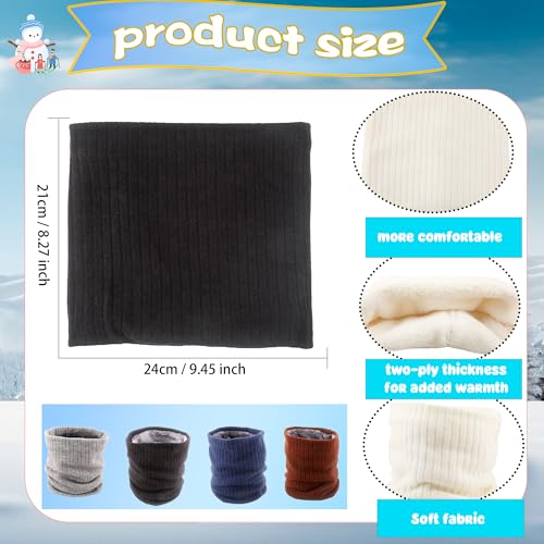 4 Pack Winter Neck Gaiters Warm Neck Scarf Thick Windproof Neck Warmer for Men Women Outdoor Ski Winter Warmth2