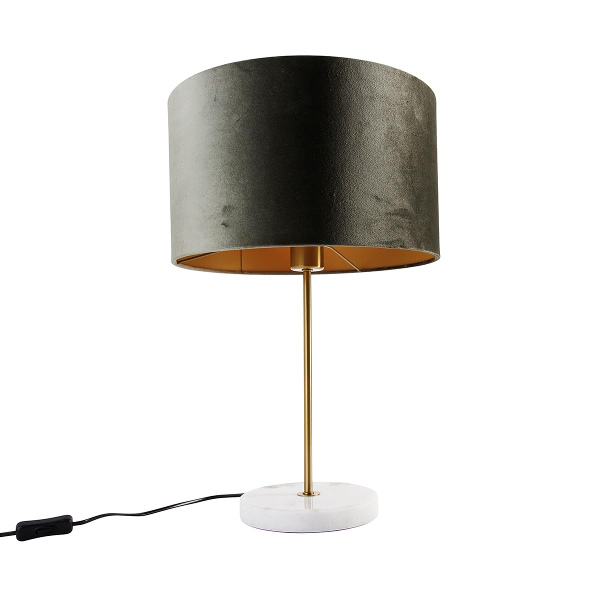 Qazqa lampada da tavolo con paralume ottone 55cm Kaso Shade
