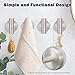 Livabber Bathroom Towel Hooks, 304 Stainless Steel Robe Shower Hooks Wall Mounted, Heavy Duty Towel Hangers for Bathroom Kitchen Bedroom (4 Pack, Brushed Nickel)