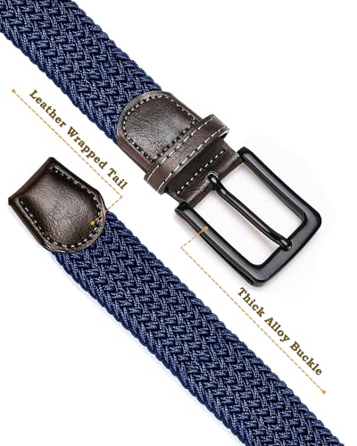 Mens Braided Belt, Woven Stretch Belts for Men Golf Casual Pants3
