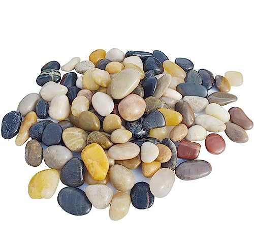 2 Pounds Pebbles Polished Gravel, Natural Polished...