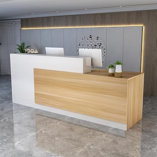 Kassierer-Rezeptions-Theke für Convenience & Bekleidungsgeschäfte, 8 Stück, 140 x 60 x 100 cm, stilvoller Vordertisch für den Einzelhandelsmarkt, langlebige und funktionale Kassenlösung