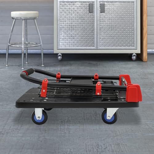 Carrito con plataforma plegable y jaula removible, capacidad 150 kg miniatura 7