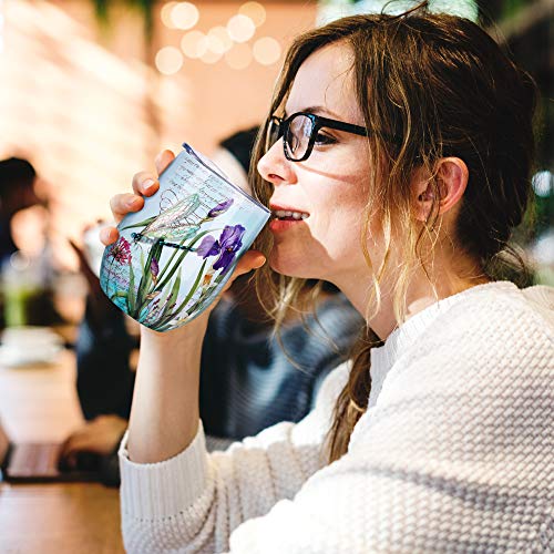 NymphFable 12oz Libélula Taza Termica Cafe para Llevar Taza Termo Acero Inoxidable Taza Personalizada - Imagen 8