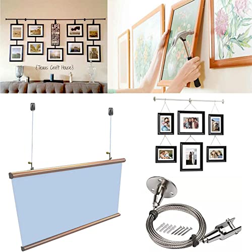 Image of 4 Disc for LED Panel Light Billboards DIY Mounting Clamp Ceiling Mount Gallery Large Picture Wire Disc Fittings Hanging System Hanger Stainless Steel Wire is Suitable for Hanging Art Projects