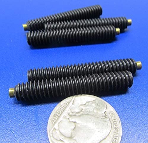 Black Oxide Steel Brass Tip Set Screw 1/4-20 x 1.50" (1 1/2") Thread Length 5 pcs