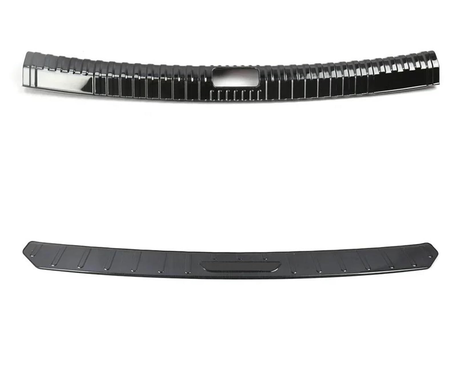 Parachoques De Maletero para A6 C8 Sedán 2019 2020 2021 2022 2023 Almohadilla De Guardabarros Trasero Acero Inoxidable Pegatina Decorativa Protector Parachoques Tresero(For 19-23 Black)