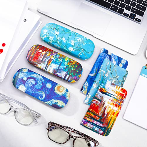 Boumusoe 3 Pack Hard Eyeglass Case, Protective Hard Shell Glasses Case With Cleaning Cloth Portable Eyewear Case For Women Men #TOP3