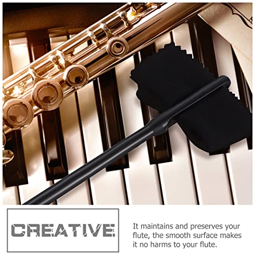 Mikinona 2 Sets Flute Cleaning Plastic Rod Sturdy Flute Care Tools for Recorder Maintenance