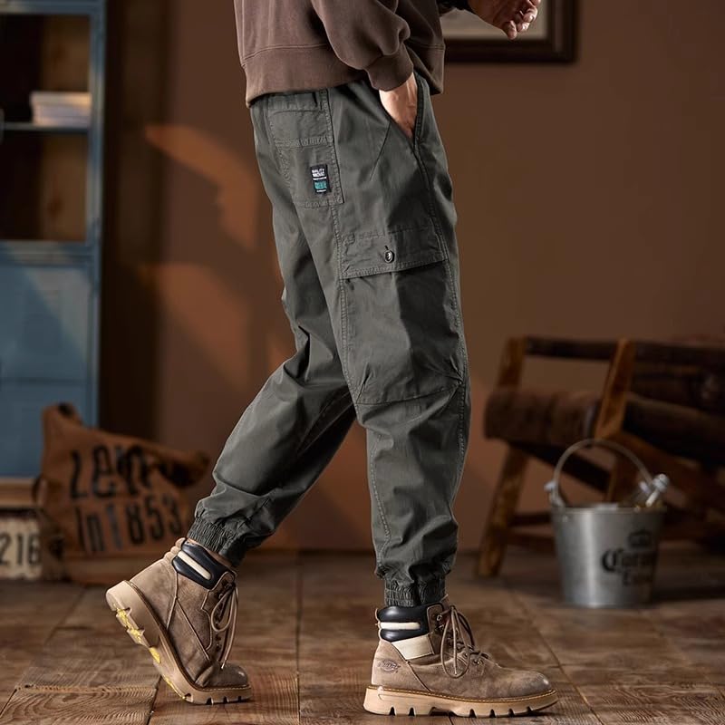 Men's Work Pants, Spring and Autumn, American Style Loose Casual Pants, Harem Long Pants3