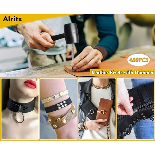 Rivets en cuir double calotte pour assembler vos vêtements et chaussures - 4
