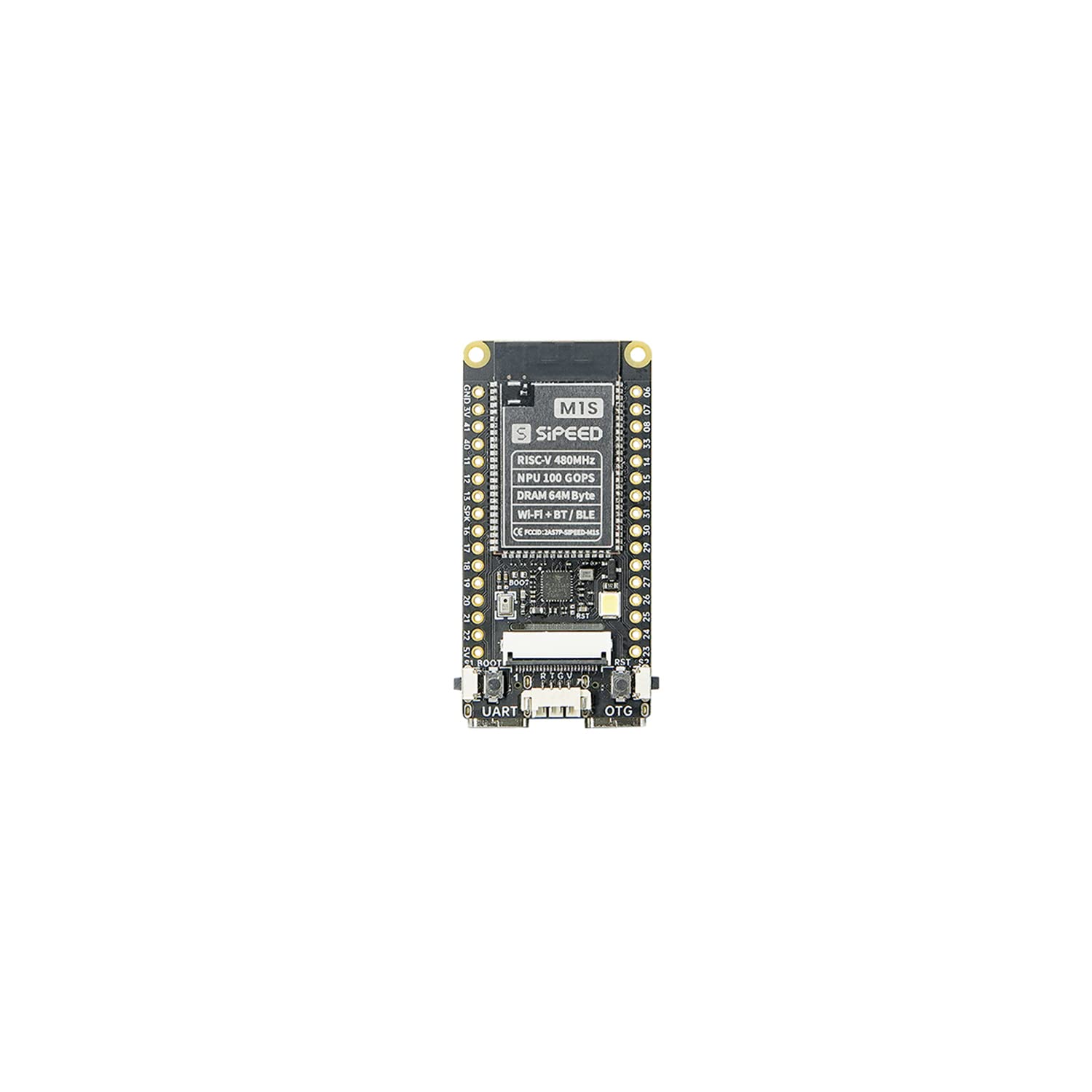 Sipeed Maix M1s Dock TinyML RISC-V Linux AI Development Board Mit RISC-V CPU BLAI 100GOPS NPU Built-in 768KB SRAM 64MB UHS PSRAM 16MB EMMC Für IoT Edge Computing Support FreeRTOS Linux OS