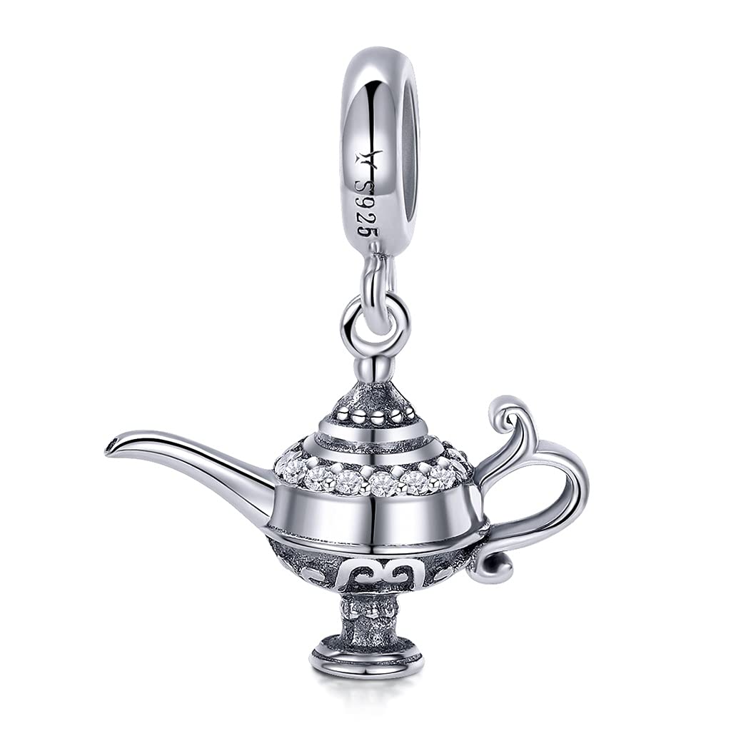 CGCSYZ Aladdins Lamp Diy Charm 925 Sterling Silver Fits Bracelet Necklace, European Charms Bracelet