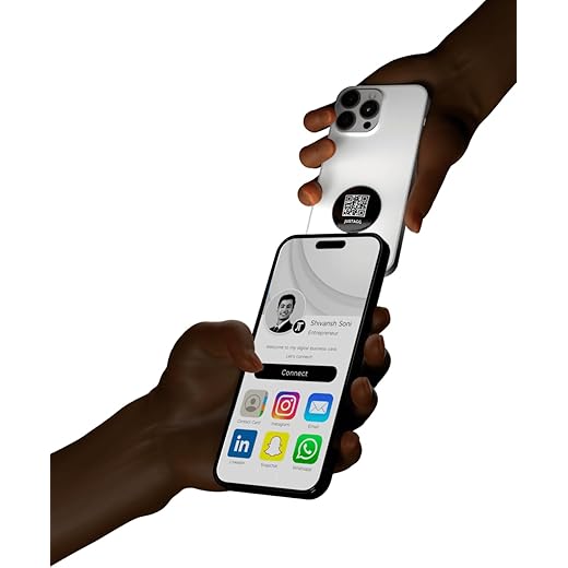 Justagg Digital Business Card - NFC & QR - Black