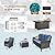 Yechen Patio Furniture Set 9 Peices with 44" Propane Gas Fire Pit Table -2 Wicker Swivel Rocking Chair, 12 seat Outdoor Sectional Set with-4.3'' Cushion Conversation Sofa Set for Porch,Backyard