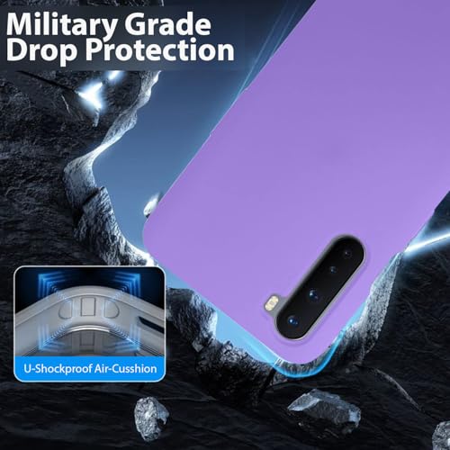 Image of LIRAMARK Liquid Silicone Soft Back Cover Case for OnePlus Nord (Lavender)